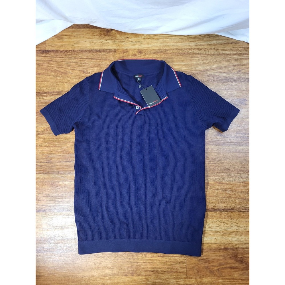 NWT Postmarc Navy Blue Size M Knit Polo S/S
